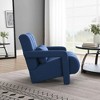 CAVINAS Linen Fabric Accent Chair with Mid-Height Backrest and 1 Pillow,Modern Upholstered Living Room Chairs,Reading Chairs for Living Room - 4 of 4