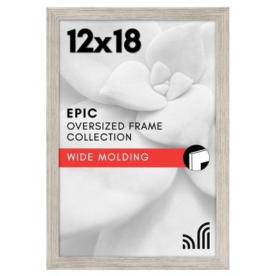 Americanflat 12x18 Poster Frame in Drift Wood - Composite Wood with Polished Plexiglass - Horizontal and Vertical Formats for Wall