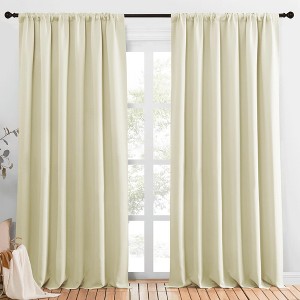 NICETOWN Blackout Curtains Rod Pocket Thermal Insulated Privacy Drapes (2 Panels) - 1 of 4