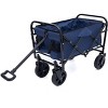 VYNXARIA Minimeetall Multi-use Bag,Collapsible Foldable Wagon Cart Beach Wagon Heavy Duty Utility Cart Utility Wagon Grocery Cart,Dark blue - 2 of 4