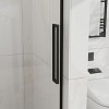 48"x72" Frameless Sliding Shower Door, 1/4"(6mm) Clear Tempered Glass with Easy-Clean Coating, Stainless Steel Hardware, Matte Black - 4 of 4