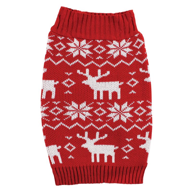 Luvable Friends Dogs and Cats Knit Pet Sweater, Fair Isle, 4 of 8