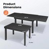Crestlive Products Modern Aluminum Outdoor Dining Table Expandable Patio Dining Table for 4-6 People Outside - 2 of 4
