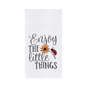 C&F Home 18" x 27" Enjoy the Little Things Ladybug Cotton Flour Sack Kitchen Towel - 1 of 2