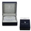 Metallo Stainless Steel CZ Square Link Bracelet - Silver - 8.5 Inch - 2 of 4