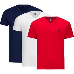 U.S. Polo Assn. Mens 3-Pack Cotton Short Sleeve V-Neck T-Shirts - 1 of 4