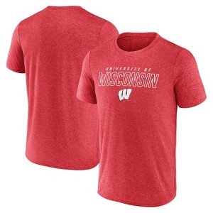 NCAA Wisconsin Badgers Men's Heather Poly T-Shirt - 1 of 3