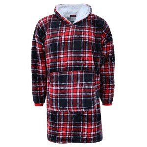 Weekending Women's Plaid Humongo Hoodie Lounge Shirt - 1 of 2