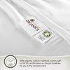 Whisper Organics, 100% Organic Cotton Mattress Protector, a Breathable, Quilted, Fitted Mattress Pad Cover, GOTS Certified, White - King - 3 of 4