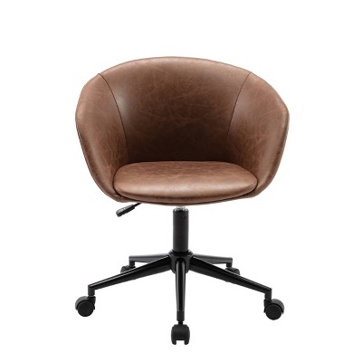 TARIKA Brown Cushion Office Chair