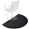 Saloniture 3 ft. x 5 ft. Salon & Barber Shop Chair Anti-Fatigue Floor Mat - Black Semi Circle 1/2" Thick - 2 Pack - 2 of 3