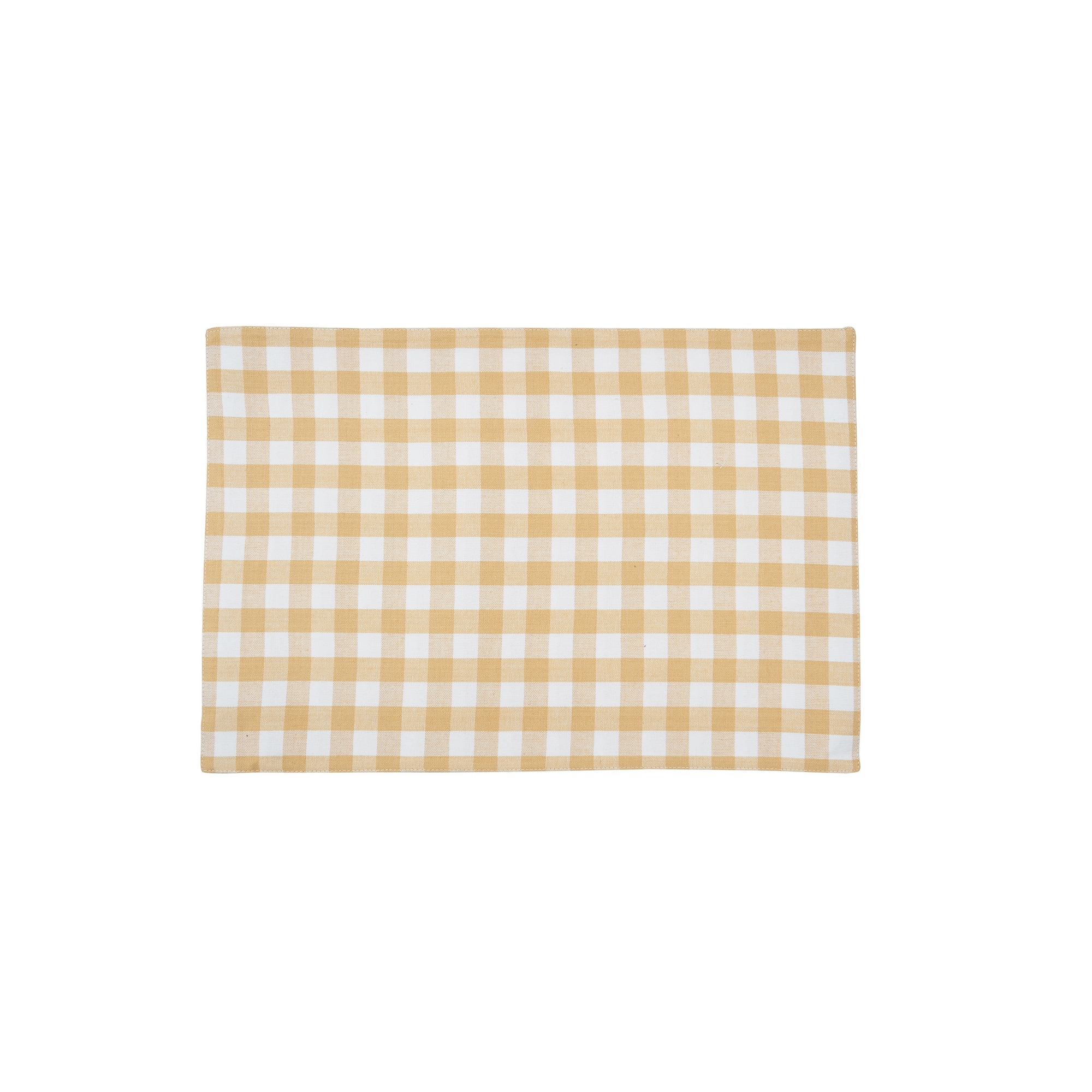 C&F Home Ashford Cornsilk Gingham Checkered Placemats Set of 6 Dining, 13" x 19"