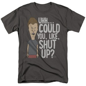 Mtv Could You Like Shut Up? Adult T-Shirt Charcoal 2X Large - 1 of 4