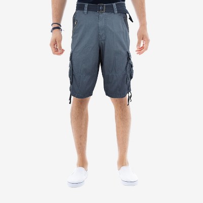X RAY Men's Belted 12.5" Inseam Knee Length Cargo Shorts (Big & Tall)