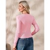 Women's Long Sleeve V-Neck Button Down Cardigan Knit Shrugs Sweater - 4 of 4