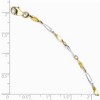 Black Bow Jewelry 14k Two Tone Gold 3mm Polished Fancy Link Anklet, 10 Inch - 2 of 4