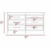 Okak Modern 6-Drawer Dresser Contemporary Storage with Black Metal Handles, Versatile Rectangle Chest for Living Room, Easy-Glide Drawers - 4 of 4