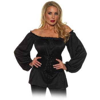 Underwraps Costumes Renaissance Adult Womens Shirt | Black