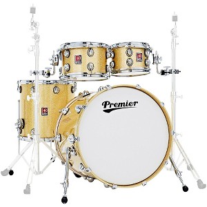 Premier Genista Classic Birch 4-Piece Shell Pack With 22" Bass Drum Vintage Gold Sparkle - 1 of 4
