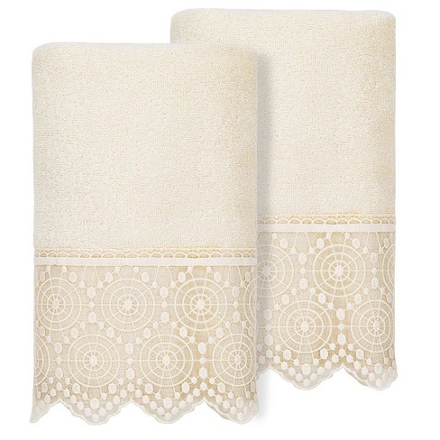 hand towels, Superior terry cotton, Poppies embroidery