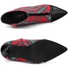 Allegra K Women's Plaid Pointed Toe Houndstooth Stiletto Heels Ankle Boots - 4 of 4
