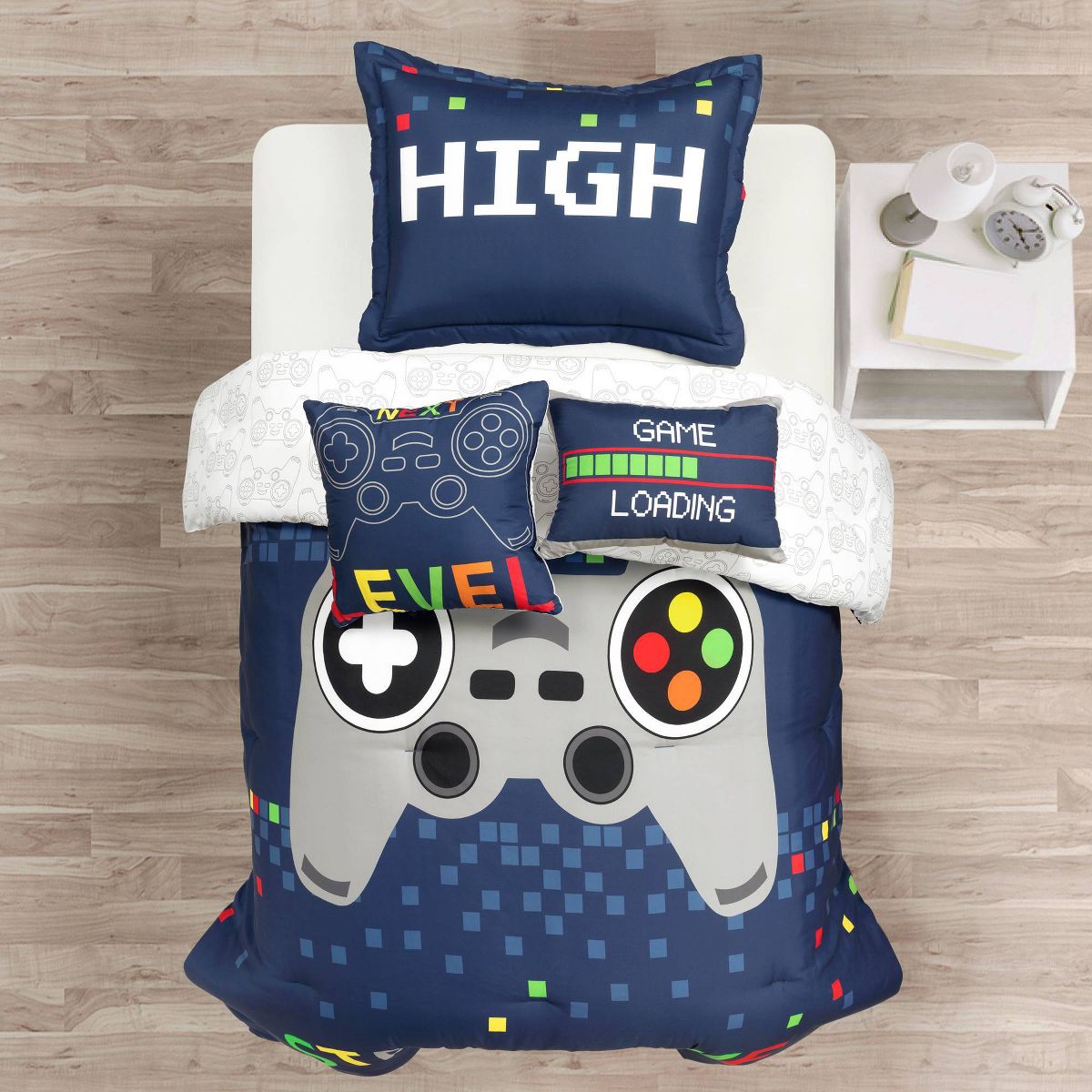 Video Games Reversible Oversized Kids' Comforter Bedding Set - Lush Décor - thumbnail 2