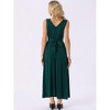 INSPIRE CHIC Women's Sleeveless Tie-Waist Knit Beach Tank Casual Maxi Dress with Pockets - 4 of 4