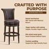 ROME + OAK Runyan Stool, Vintage Brown Vegan Leather - 4 of 4