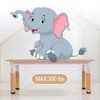 Kids Table and 6 Chairs Set, Height Adjustable Table and Chair Set with Graffiti Desktop and Non-Slip Legs, Max 300lbs Kids Activity Art Table - 4 of 4