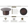 Fire Sense 44” Florence Woven Aluminum Gas Fire Pit 55,000 BTU Multi-Functional - Protective Cover and Clear Fire Glass - Round - Bronze Finish - 2 of 4
