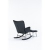 Ergonomic Rocking Chair with Lumbar Pillow and Ottoman for Nursery, Living Room, or Bedroom - 4 of 4