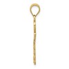 Black Bow Jewelry 14k Yellow Gold Diamond Cut Key Pendant, 8mm - 2 of 4