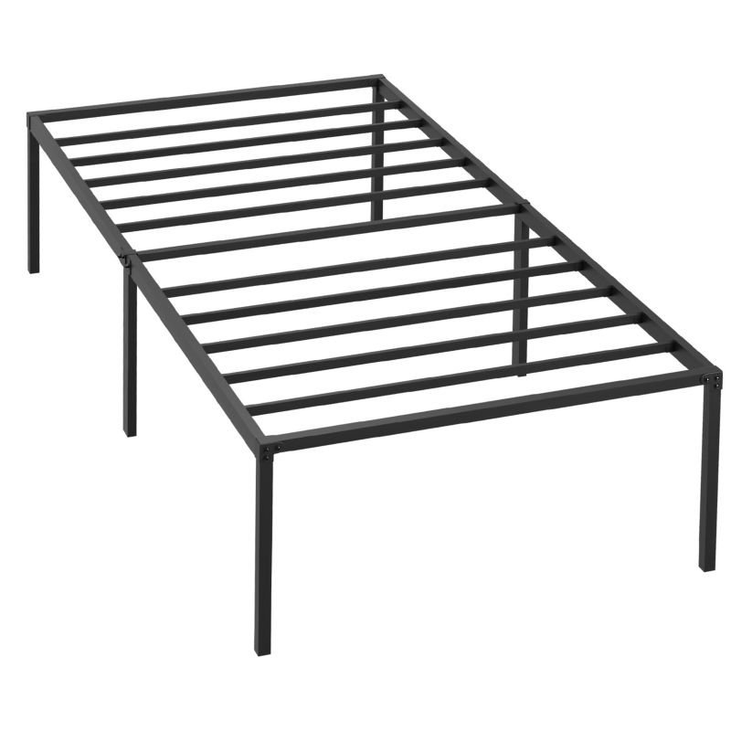 24/7 Shop At Home Landdream Metal Frame Platform Bed with Steel Slats Black, 1 of 11