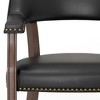 ORRD Gorman Swivel Game Chair with Casters, Walnut Brown Faux Leather Dining Chair for Game Room & Office, Padded Seat & Back - 3 of 4