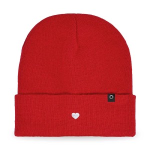 Dalix Lil Heart Embroidered Beanie Warm Winter Knit Hat Women - 1 of 4