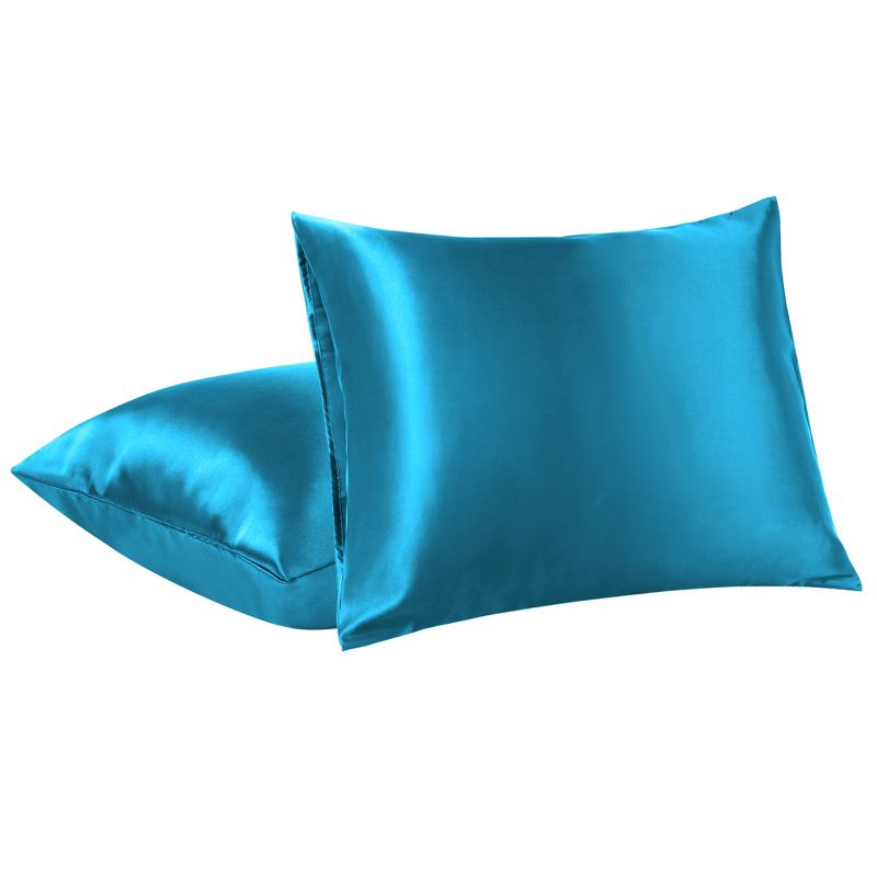 PiccoCasa 85GSM Satin Luxury Silky Envelope Closure Pillowcases 2 Pcs, 1 of 9