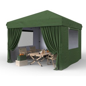 10 X 10ft Pop-Up Canopy, Foldable Outdoor Sunshade Shelter, One-Push Setup Tent for Events, Parties, Camping and Commercial - 1 of 4