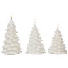 Northlight Flickering Flameless LED Christmas Tree Wax Candles - 7.25" - White - Set of 3 - 4 of 4