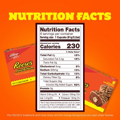 Mrs. Freshley's Deluxe Reese's Peanut Butter Flavored Cupcakes - 6ct