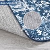 9x12 Area Rug Washable Low Pile Distressed Rug with Rubber Backing Floor Large Carpet Vintage Medallion Rugs - 2 of 4