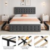 Bed Frame with 4 Storage Drawers and Headboard - 3 of 4