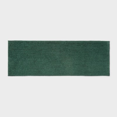 20"x58" Everyday Chenille Bath Rug Dark Green - Room Essentials™