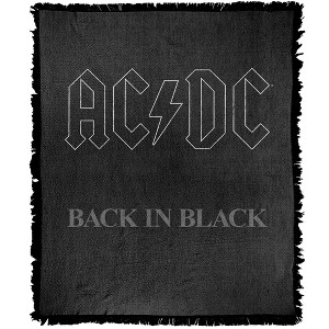 ACDC Back In Black Blanket 50"x60" Woven Tapestry - 1 of 4