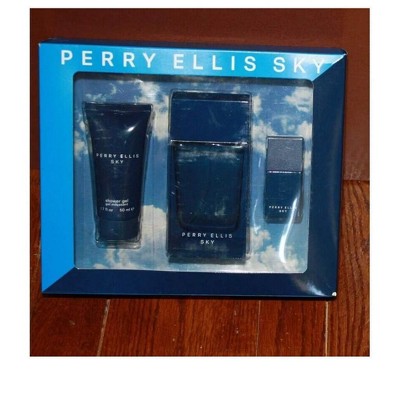 Perry Ellis Sky 3 Pc Set Men Edt Spray 3.4, Shower Gel 1.7, 0.25 Oz