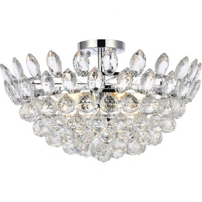 Elegant Lighting Emilia 5 - Light Flush Mount in  Chrome
