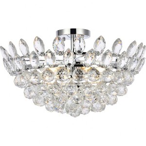 Elegant Lighting Emilia 5 - Light Flush Mount in  Chrome - 1 of 4