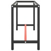 vidaXL Work Bench Frame Matte Black and Matte Red 55.1"x19.7"x31.1" Metal - 4 of 4