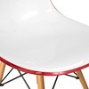 LeisureMod Cresco Mid-Century Modern Acrylic Dining Chair with Wooden Dowel Eiffel Legs – Kitchen & Dining Room Chair - 4 of 4