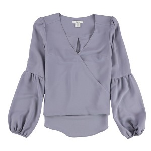 bar III Womens Blouson Sleeve Knit Blouse, Purple, XX-Small - 1 of 2