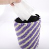 Unique Bargains Car Trash Can With Hook Hanging Front Rear Seat Cotton Trash Bin 1 Pc - 4 of 4